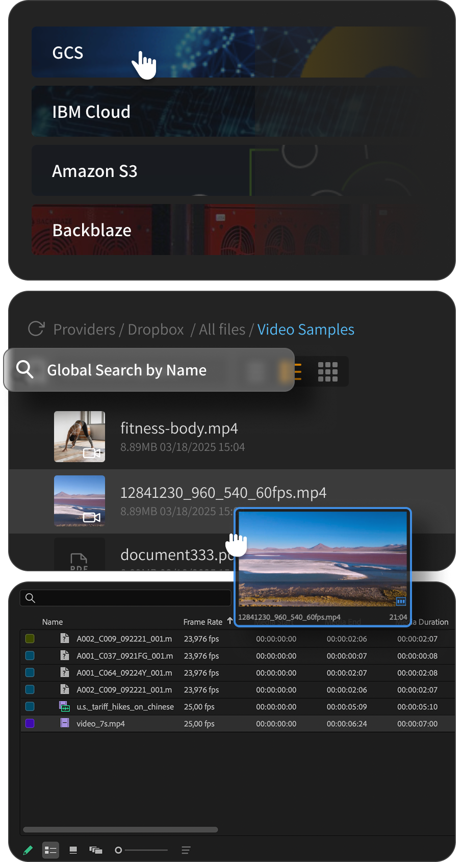 Cloud providers flow into editing workflow